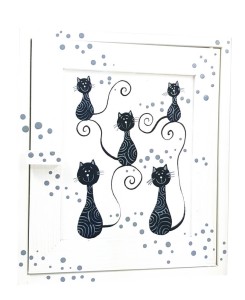 Skrzynka na klucze koty na gałęzi