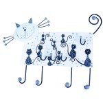 Kot wieszak Tom z kotami