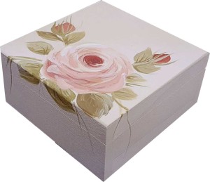 Szkatułka z różą karmelową