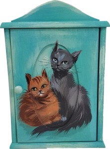 Skrzynka na klucze do przedpokoju koty 1