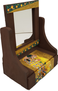 Toaletka z 1 szufladą i lustrem 