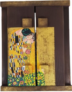 Lustro okno z motywem "Pocałunku"